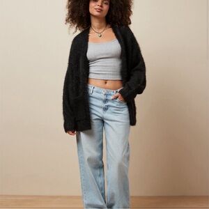 American Eagle furry cardigan sweater XS, worn once.